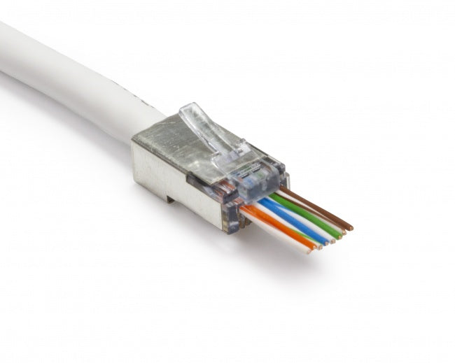 Platinum Tools - 100020 - EZ-RJ45 Shielded Cat5e/6, (Internal Ground). 50/Bag.