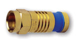 Platinum Tools - 18215 - F-Type Gold SealSmart Coaxial Compression Connectors RGB 23AWG (Bulk Package 25pc/Bag)