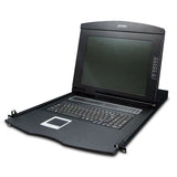 Planet - IKVM-210-08M - 17" 8-Port Combo VGA LCD IP KVM Switch: 1280x1024 video quality, Up to 64 computers, On Screen Display (OSD)