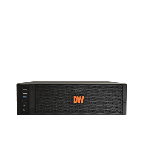 Digital Watchdog - DW-BJAiDX40T - Blackjack AI DX, Windows OS on SSD, 4 DW Spectrum recording licenses and 4 Ai Server licenses pre-installed, 64 analytic streams, 480Mbps throughput, Intel i7, 32GB RAM, 40TB storage, 1x mini Display Port, for system