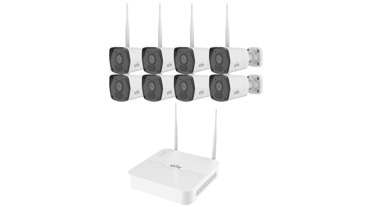 UNV - KIT/NVR301-08S4-LW/8*IPC2122LB-AF28WK-WF - UNV 1+8 WiFi Bullet Kit 2.8mm