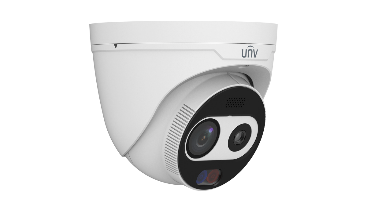 UNV - TIC3612SA-F7-4F6AC-I1 - UNV Dual Dual-spectrum Thermal Network Turret Camera Thermal:256*192(7mm)  Optical: 4MP(6mm)