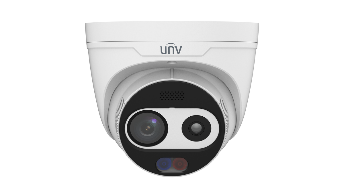 UNV - TIC3612SA-F3-4F4AC-I1 - UNV Dual Dual-spectrum Thermal Network Turret Camera Thermal:256*192(3.2mm)  Optical: 4MP(4mm)