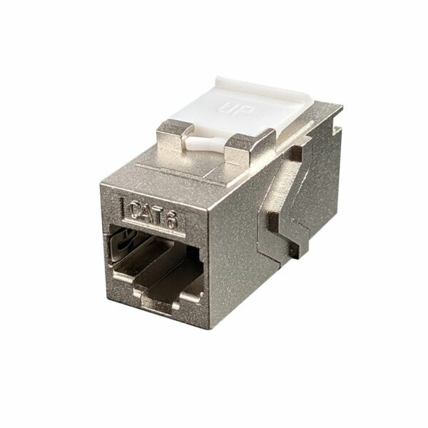 Simply 45 - S45-3270-25 - Cat6 STP Keystone Feed-Thru Coupler - w/6-Color Snap-On ID Bars Included. 1ea/Bag, 25/Pack