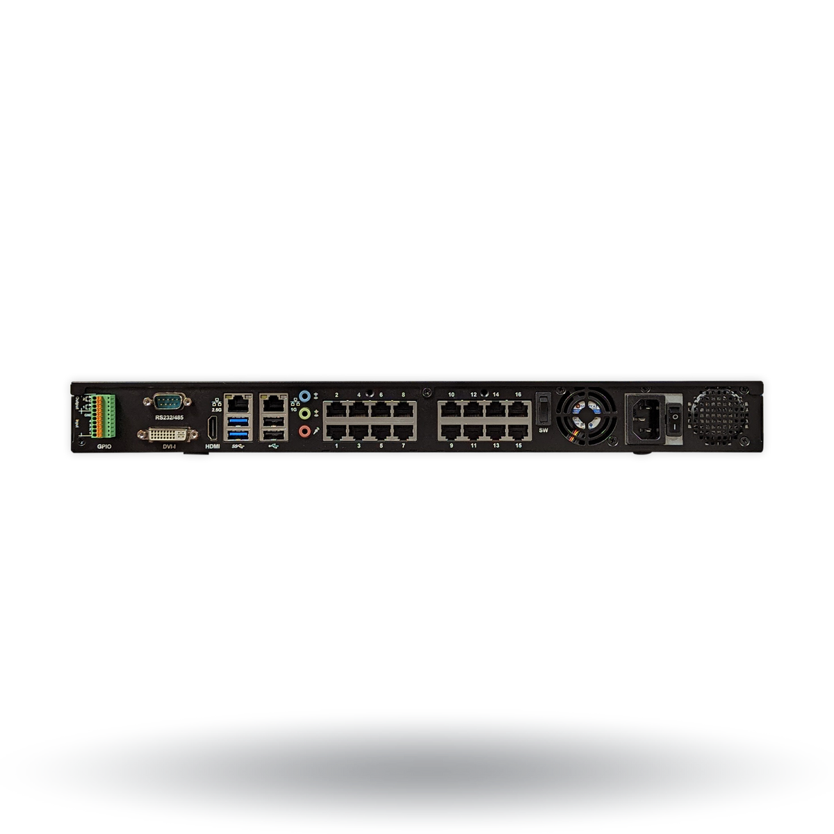 Digital Watchdog - DW-BJCX4T-LX - Blackjack CX 16-channel Embedded PoE NVR Powered by DW Spectrum, Linux OS with 4TB HDD