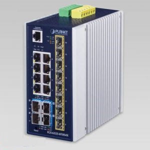 Planet - IGS-6325-8T8S4X - Industrial L3 8-Port 10/100/1000T + 8-Port 100/1000X SFP + 4-Port 10G SFP+ Managed Ethernet Switch