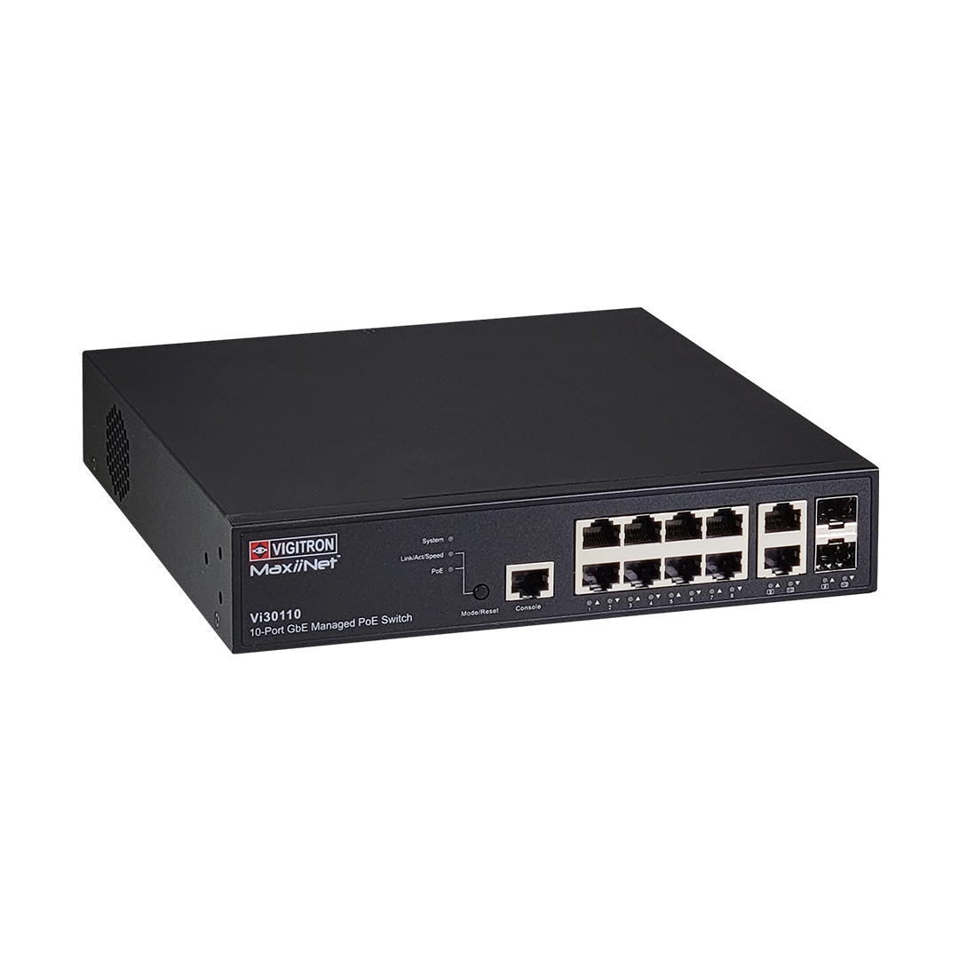 Vigitron - Vi30110 - 10-Port Gigabit Ethernet L3 Lite Managed PoE Switch