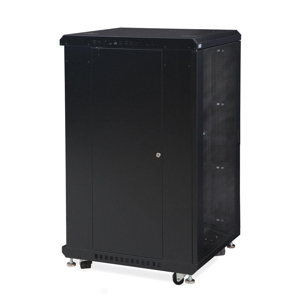 Kendall Howard - 3101-3-024-22 - 22U LINIER® Server Cabinet - Glass/Solid Doors - 24