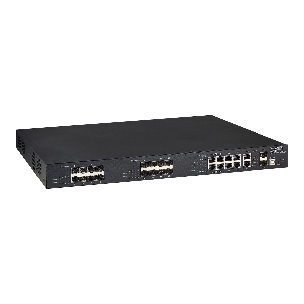 Vigitron - Vi35126 - 26-port Managed L2 Hybrid Fiber & UTP PoE Switch