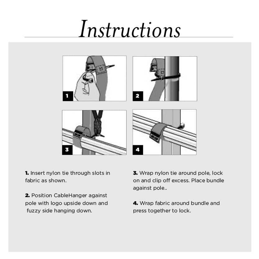Rip-Tie - S-P6 - One Inch Wide PIVOTING CableHanger 1