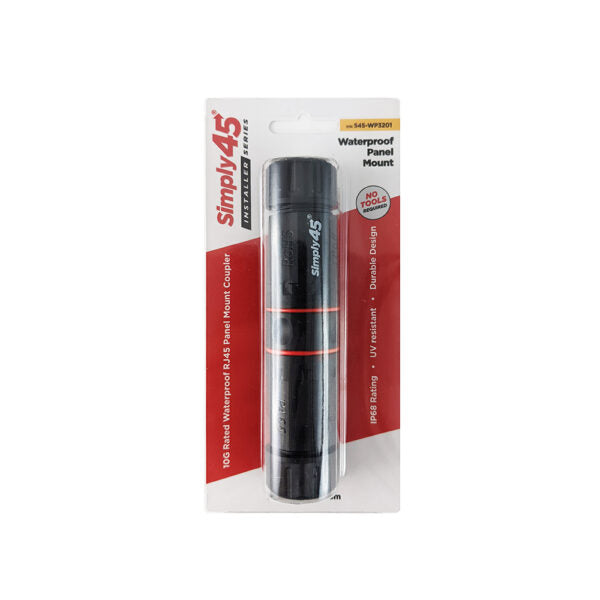 Simply 45 - S45-WP3200 - Waterproof In-Line/Splice Coupler rated for Cat5e/6/6a Shielded