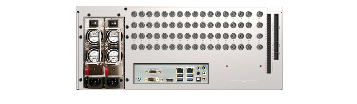 ExacqVision - 4808-78T-R4Z - 66 TB Z-Series Rackmount 4U Recorder Professional Client Win10 with 8 IP Licenses and 48 Analog Inputs