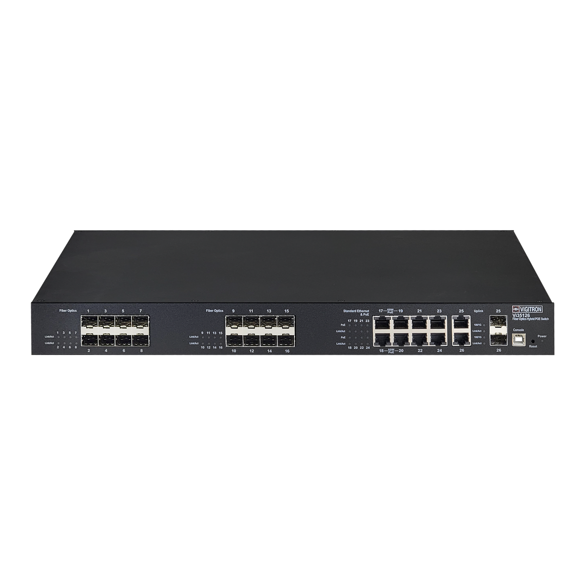 Vigitron - Vi35126 - 26-port Managed L2 Hybrid Fiber & UTP PoE Switch