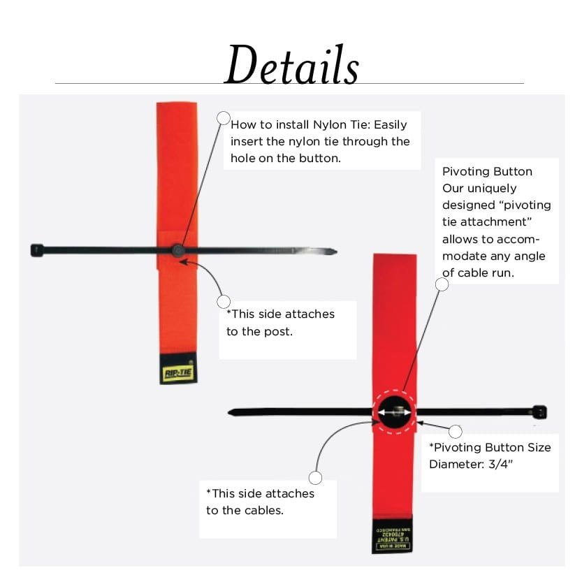Rip-Tie - S-P21 - One Inch Wide PIVOTING CableHanger 1