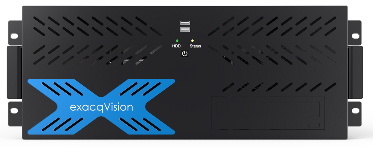 ExacqVision - 6408-96T-R4A-E - 96TB A Series Hybrid 4U Recorder Enterprise Client Win10 with 8 IP Cameras Licenses