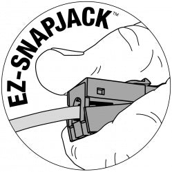 Platinum Tools - 706WH-1 - EZ-SnapJack Cat6, White (Bulk,1ea)  Pkg10pc/Bag