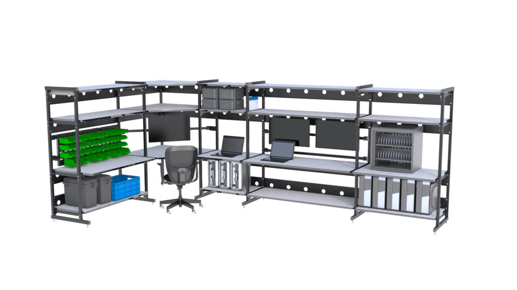 Kendall Howard - 7100-1-100-CR - Corner Performance Plus Heavy Duty LAN Station