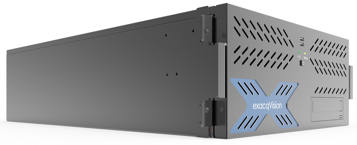 ExacqVision - 4808-16T-R4AL-E - 16 TB A-Series Hybrid 4U recorder Enterprise Linux with 8 IP cameras licenses and 32 analog inputs