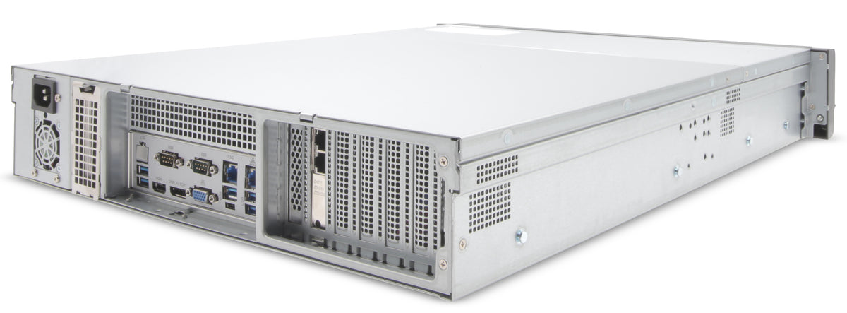 EXACQ - IP08-80T-FAL - IP 2U Rackmount Frontload A-Series exacqVision NVR with 8 IP Professional licenses (150 max), 80TB RAID5 configured storage (60TB usable). Linux Ubuntu 22.04 LTS OS on SSD, 16GB RAM, Dual 2.5GbE on-board, 6 x USB, 1 x HDMI, 1 x