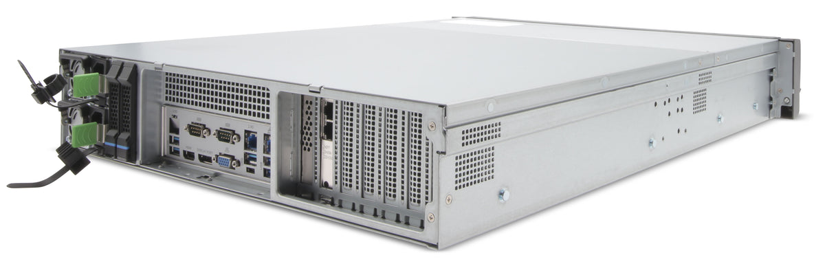 EXACQ - IP08-128T-FARL - IP 2U Rackmount Redundant Frontload A-Series exacqVision NVR with 8 IP Professional licenses (150 max), 128TB RAID6 configured storage (96TB usable). Linux Ubuntu 22.04 LTS OS on Dual SSD RAID1, redundant power supplies, 16GB