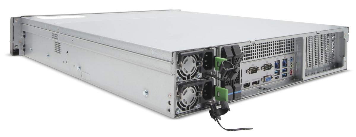 EXACQ - IP08-72T-FARL - IP 2U Rackmount Redundant Frontload A-Series exacqVision NVR with 8 IP Professional licenses (150 max), 72TB RAID6 configured storage (48TB usable). Linux Ubuntu 22.04 LTS OS on Dual SSD RAID1, redundant power supplies, 16GB R