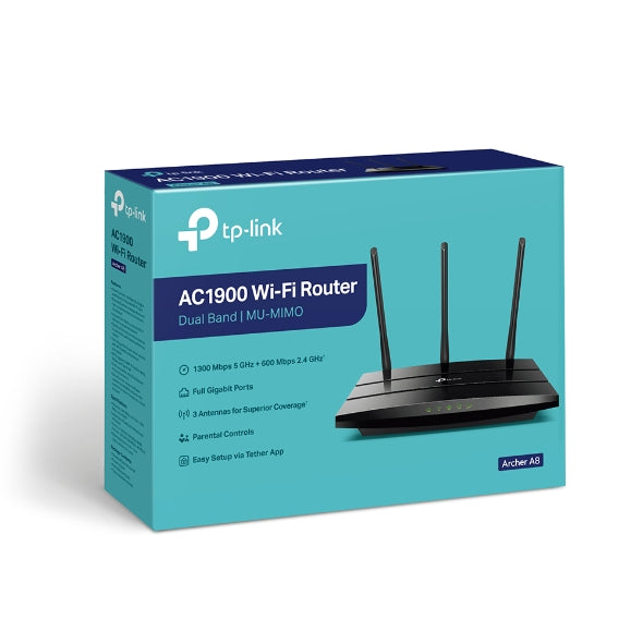 TP-Link - ARCHER A8 - AC1900 Wireless MU-MIMO WiFi Router
