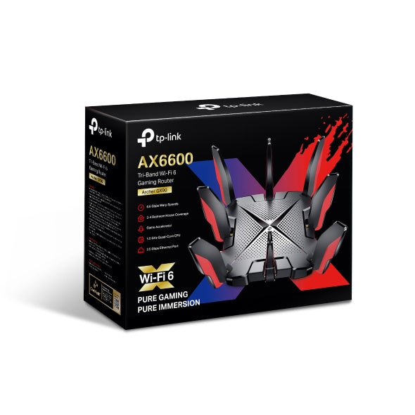 TP-Link - ARCHER GX90 - AX6600 WI-FI 6 TRI-BAND GAMING WRLS ROUTER