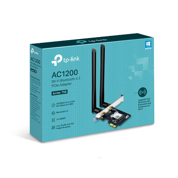 TP-Link - ARCHER T5E - AC1200 WiFi Bluetooth 4.2 PCIe Adapter