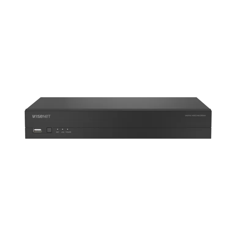 Hanwha - ARD-810 - A-Series 8CH DVR, AHD / TVI / CVI up to 5MP Half, CVBS (NTSC/Pal), Max. Analog 8CH + NW 2CH(2MP), 12/12fps@5MP(Half), 15/12fps@4MP(Half), 15/12fps@2MP recording, H.265/H.264/MJPEG, Recording Bandwidth Max. 40Mbps. 1CH audio input/ 