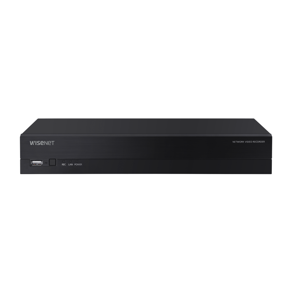 Hanwha - ARN-410S - Wisenet A Series 4CH PoE NVR, Embedded Linux, H.265, H.264, MJPEG codec, Plug & play by 4 PoE (LAN, 10/100), 1 RJ-45(WAN, 10/100), Supported HDD (Maximum 6TB), HDMI local monitor, ARB supported, P2P service support.