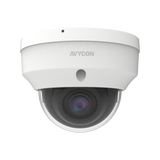 AVYCON - AVC-NLV51F28 - 5MP (2592x1944), H.265+ Vandal Dome IP Camera, Lite Series, DWDR, 5MP@20FPS / 4MP/30FPS, Triple Stream, 2.8mm Lens, 66ft Smart IR's, MicroSD, Onvif, DC12V / PoE, IP67, White