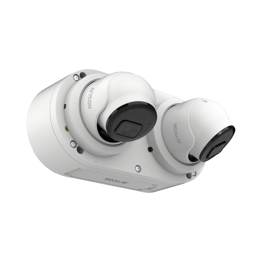 AVYCON - AVM-JB-DUAL-US1 - Dual Junction Box for all NDAA small vandal domes with fixed lens models, built-in 2 port PoE switch allows 2 cameras to work using 1 cable, plug and play with Diversity series 4K NVR