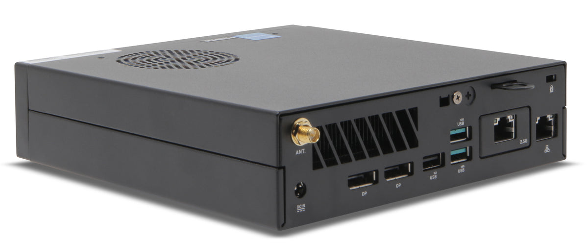 EXACQ - C2-00T-16SL - Live monitoring C-Series exacqVision 16 stream workstation (Single display support), 0TB storage. Linux Ubuntu 22.04 LTS OS on SSD, 8GB RAM, 1 X 1GbE, 1 x 2.5GbE, 8 x USB, 2 x DP, WiFi & BLE. Includes VESA mount kit, mouse and k