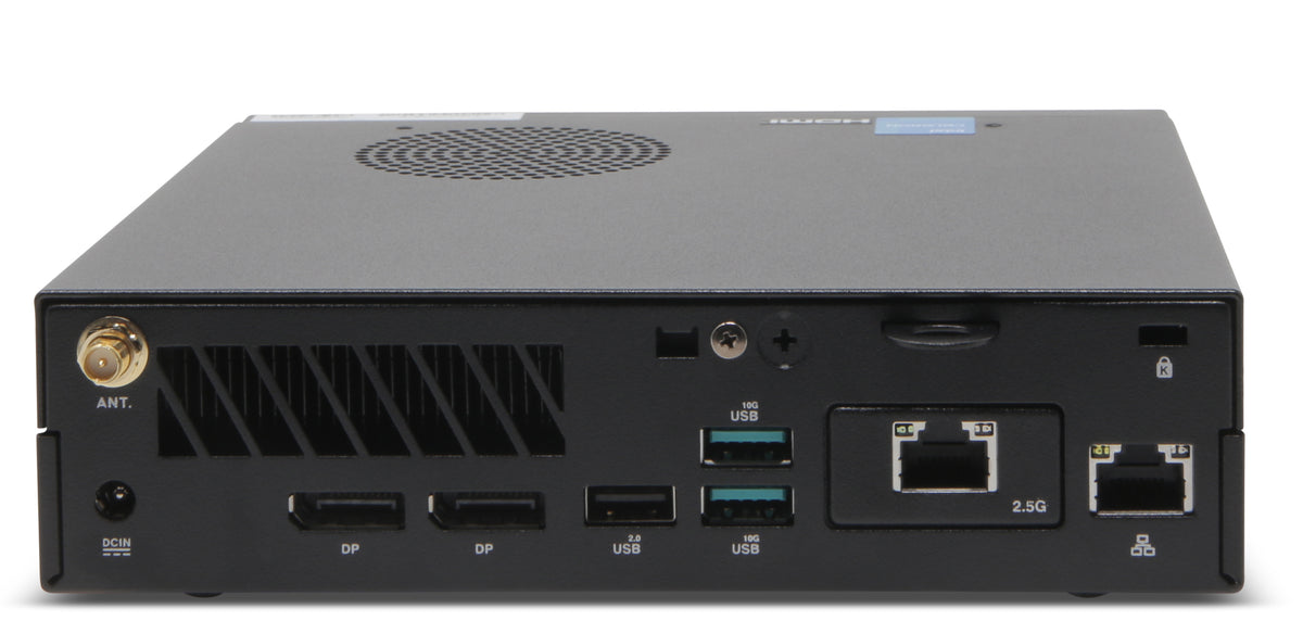 EXACQ - C2-01T-32SL - Live monitoring C-Series exacqVision 32 stream workstation (Dual display support), 1TB SSD storage. Linux Ubuntu 22.04 LTS OS on SSD, 16GB RAM, 1 X 1GbE, 1 x 2.5GbE, 8 x USB, 2 x DP, WiFi & BLE. Includes VESA mount kit, mouse an