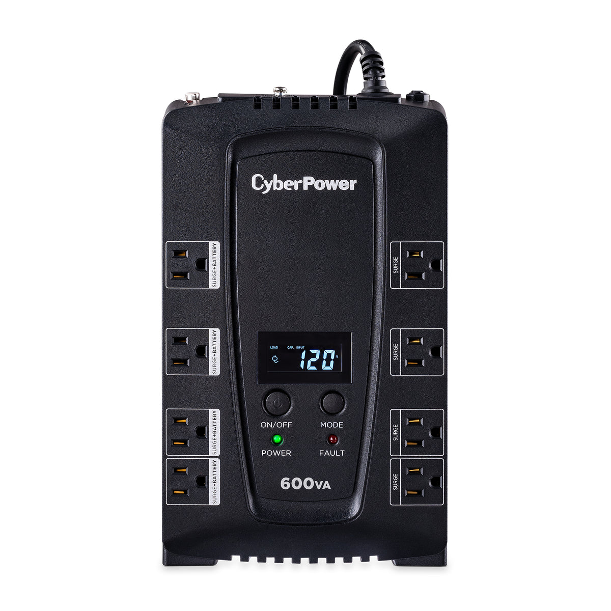 Cyber Power - CP600LCD - UPS SYSTEMS Intelligent LCD, 600VA/340W, Simulated Sine Wave