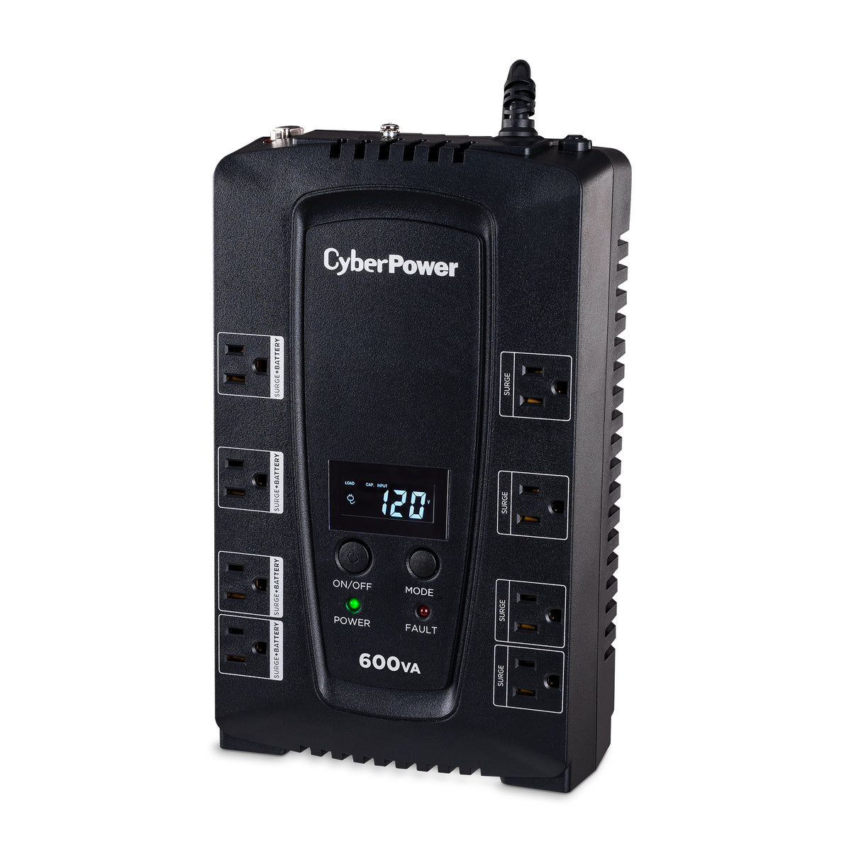 Cyber Power - CP600LCD - UPS SYSTEMS Intelligent LCD, 600VA/340W, Simulated Sine Wave