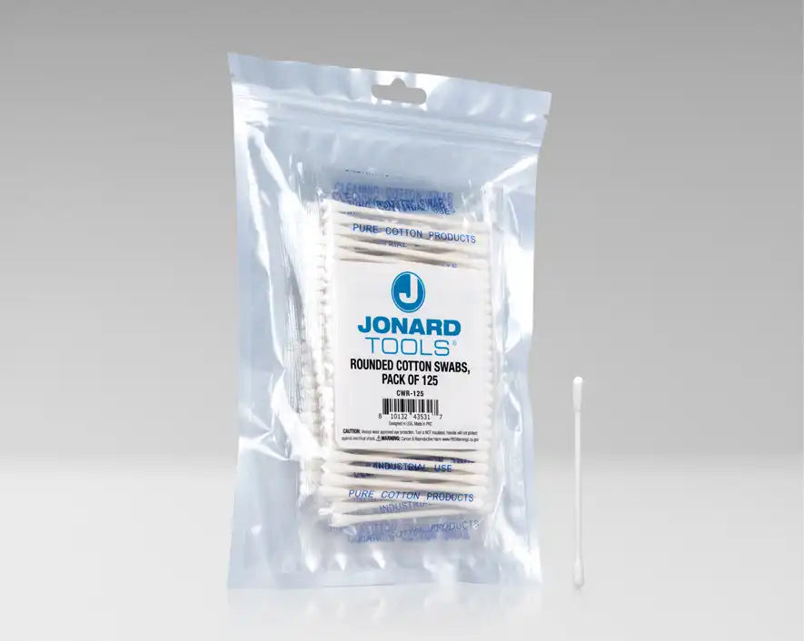 Jonard - CWR-125 - Rounded Cotton Swabs, Pack of 125