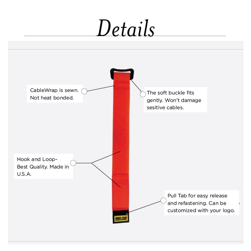 Rip-Tie - HB-14 - One Inch Wide CableWrap with Buckle 1