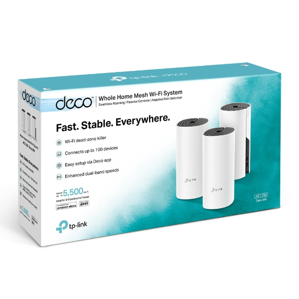 TP-Link - DECO M4(3-PACK) - AC1200 WHOLE HOME MESH WI-FI WRLS SYST