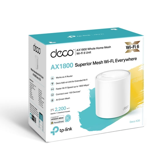 TP-Link - DECO X20(1-PACK) - AX1800 WHOLE HOME MESH WI-FI WRLS UNIT