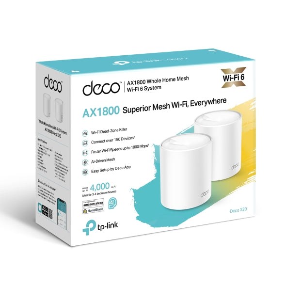 TP-Link - DECO X20(2-PACK) - AX1800 WHOLE HOME MESH WIFI WRLS SYSTEM