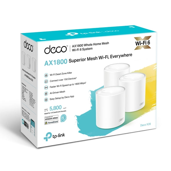 TP-Link - DECO X20(3-PACK) - AX1800 WHOLE HOME MESH WI-FI WRLS SYST
