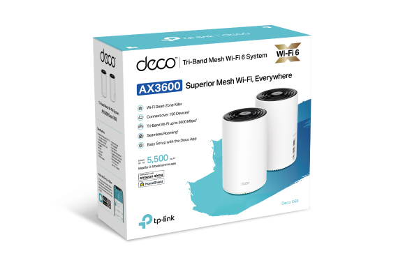 TP-Link - DECO X68(2-PACK) - AX3600 WHOLE HOME MESH WI-FI 6 WRLS SYST