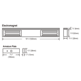 SECO-LARM - E-941DB-600PQ - 600-lb Electromagnetic Lock, Double-door, Bond Sensor, Status LED, UL Listed