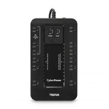 CYBERPOWER - EC750G - 750VA/450W, Simulated Sine Wave, NEMA 5-15P, 5 ft cord, 12 NEMA 5-15R, USB, PowerPanel Personal Edition software, 3 year warranty