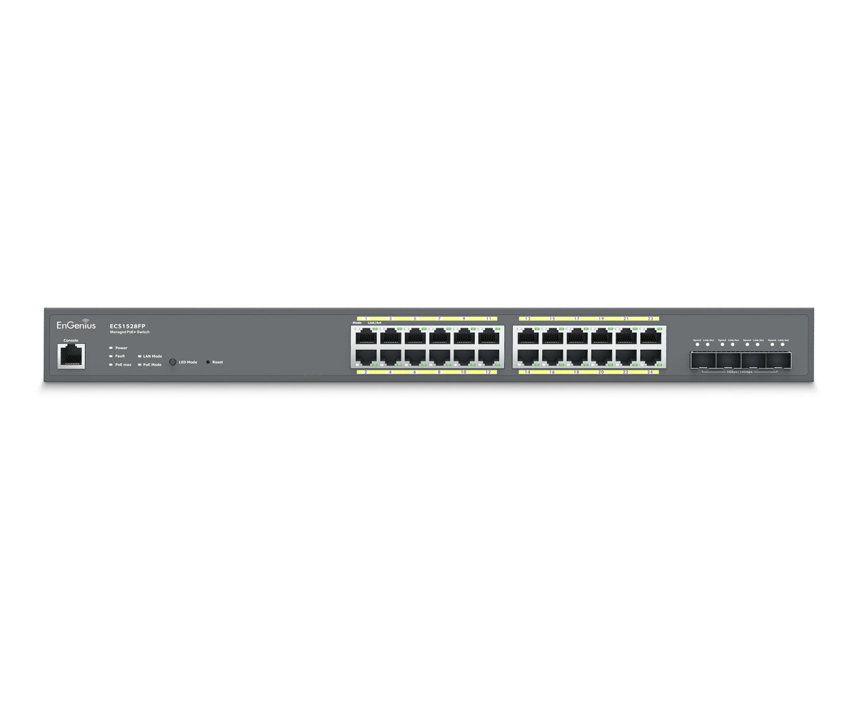 EnGenius - ECS1528FP - 24-Port Cloud Managed 1U Rack-Mount 19