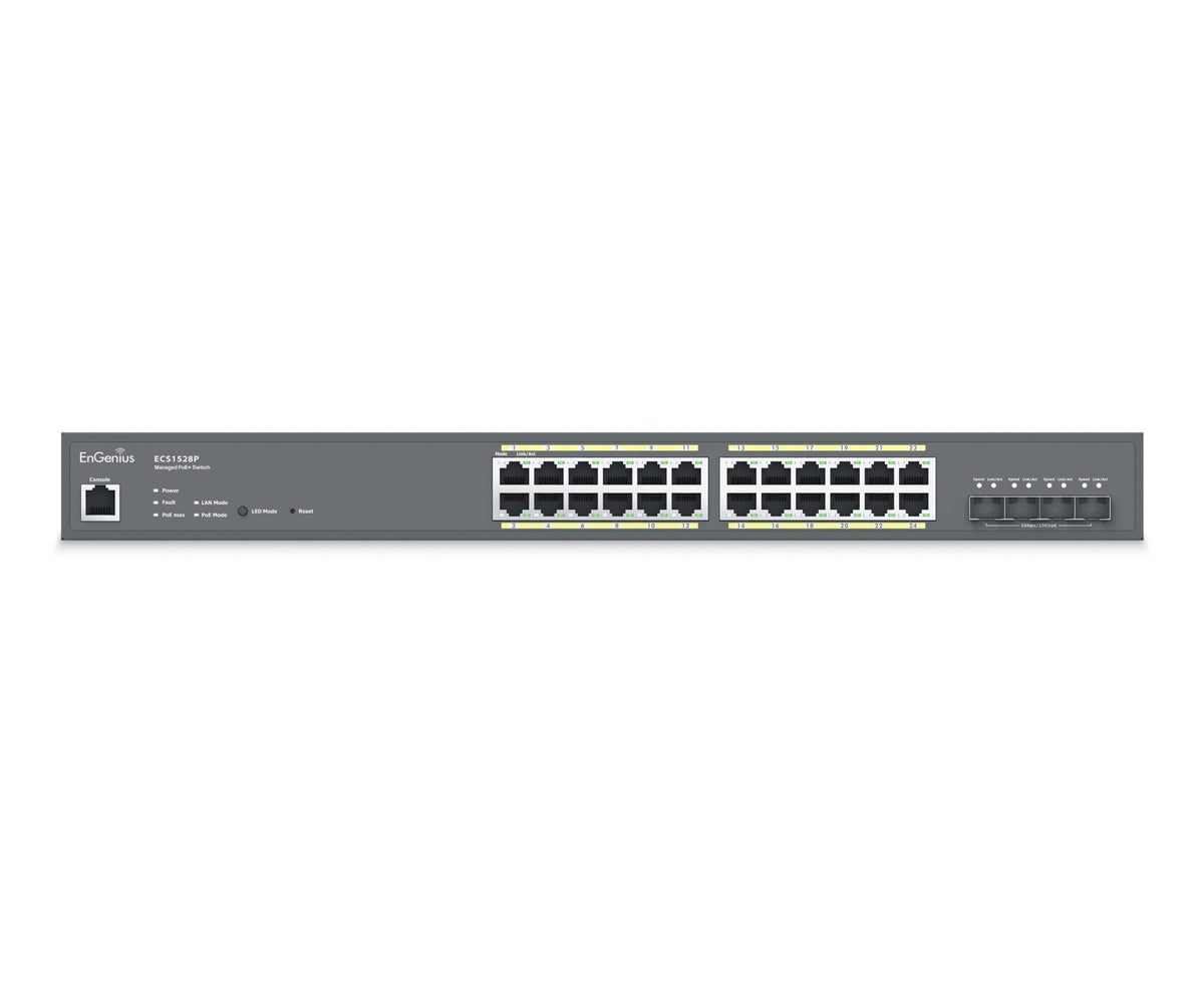 EnGenius - ECS1528P - 24-Port Cloud Managed 1U Rack-Mount 19