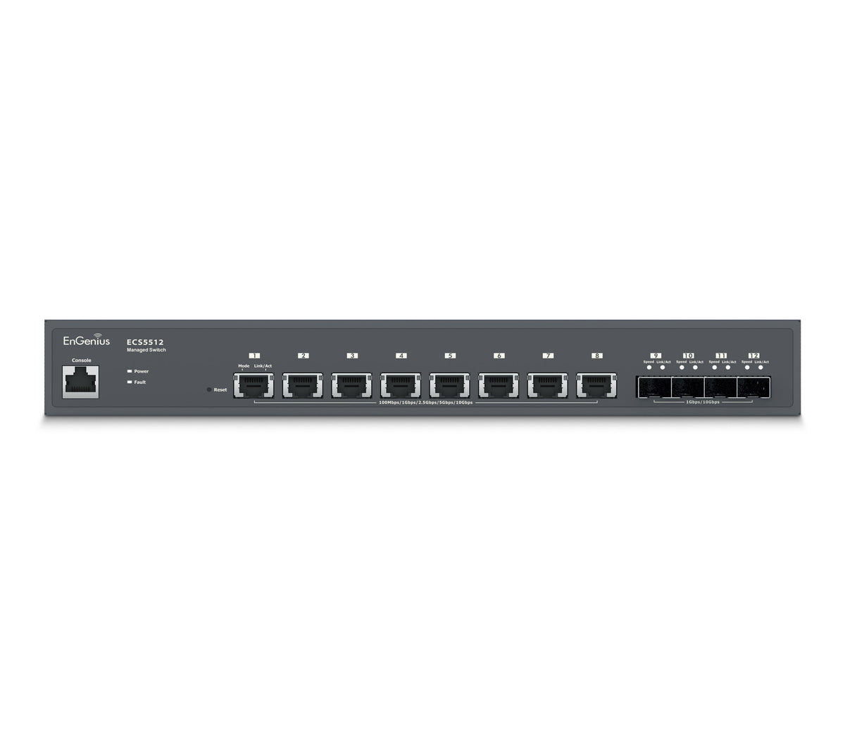 EnGenius - ECS5512 - 10 Gigabit 8-port layer 2+ switch comes with 4 10G uplink ports