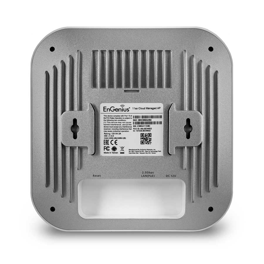EnGenius - ECW230S - Wi-Fi 6 (802.11ax, 4x4:4), Cloud Managed Ceiling-mount Security AP with EnGenius AirGuard
