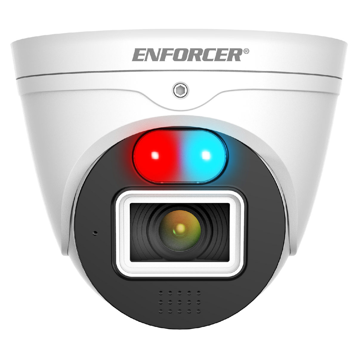 SECO-LARM - EV-N2806-2W4D - IP 8MP Ultra-Low-Light Active Deterrence Turret Camera